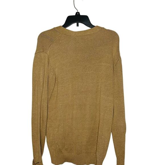 Oscar de La Renta Tan Button Front Classic Oversized Cardigan Sweater Size M - Picture 2 of 9